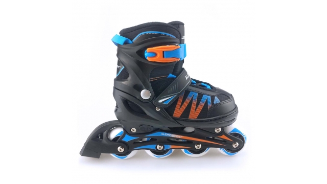 Alert Inline Skates Maat 35-38 Zwart/Blauw/Oranje