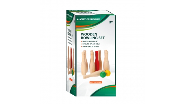 Alert Outdoor Houten Bowling Set