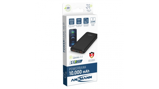 Ansmann Powerbank USB-C 10.000 mAh Zwart