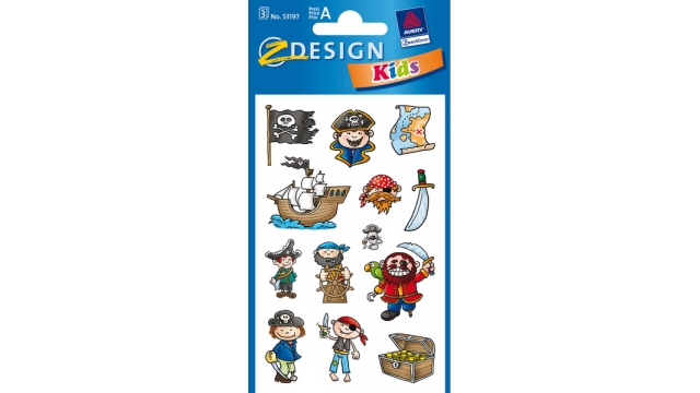 Avery AV-53197 Papieretiket Z-design Kids Pakje A 3 Vel Piraten