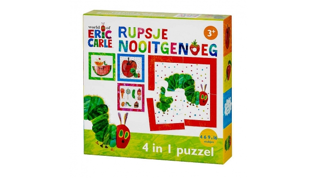 Bambolino Toys Rupsje Nooitgenoeg 4in1 Puzzel 4-16 Stukjes