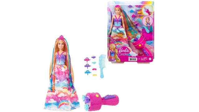 Barbie Dreamtopia Haarverzorgingspop + Accessoires