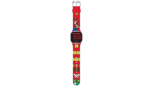 Super Mario LED Horloge Rood