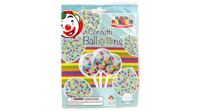 Globos Payaso Confetti Ballonnen 6 Stuks