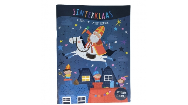 Sinterklaas Kleur- en Spelletjesboek + Stickers