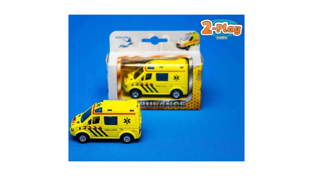 Diecast Pull Back Ambulance 8 cm