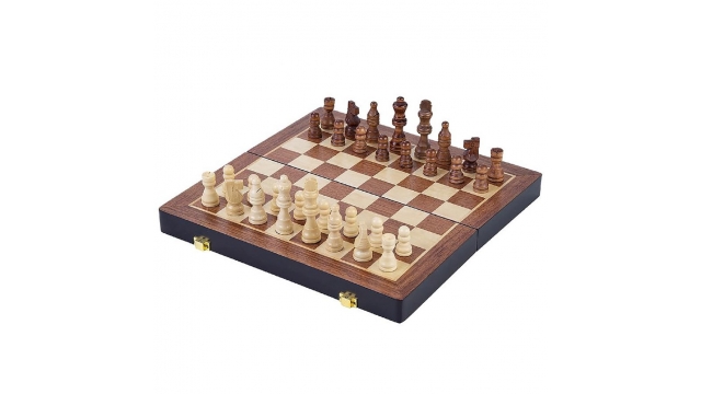 Houten Opklapbaar Schaakspel 38.5x38.5x5.8 cm