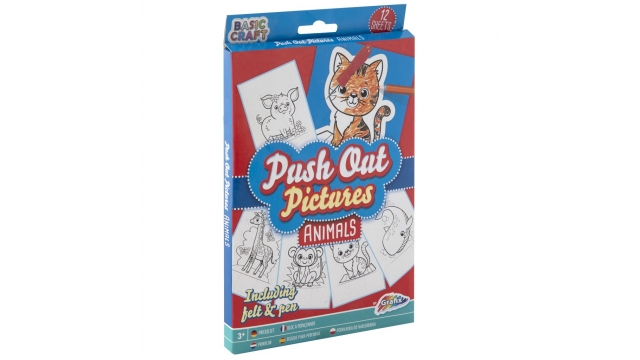 Basic Craft PushOut Prikkaart Dieren