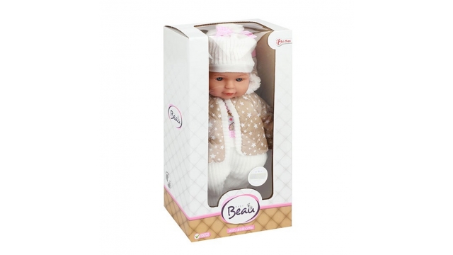 Beau Babypop 32 cm + Winter Outfit en Flesje