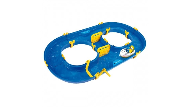 BIG Waterplay Waterbaan Rotterdam met Bootje & Figuur 90x50x9 cm