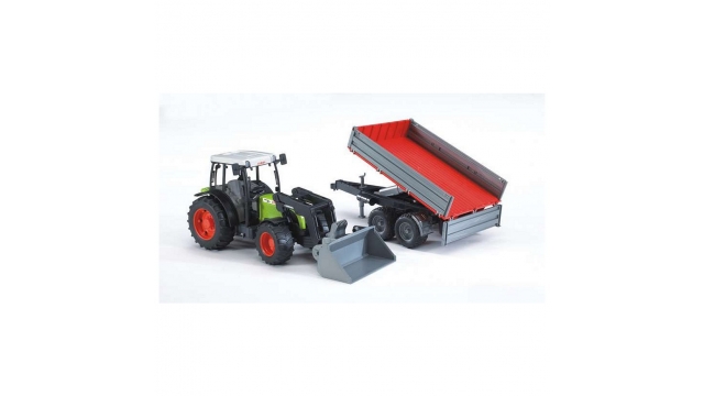 Bruder 2112 Claas Nectis 267 F met Voorlader + Aanhanger 65,5x12,9x15 cm