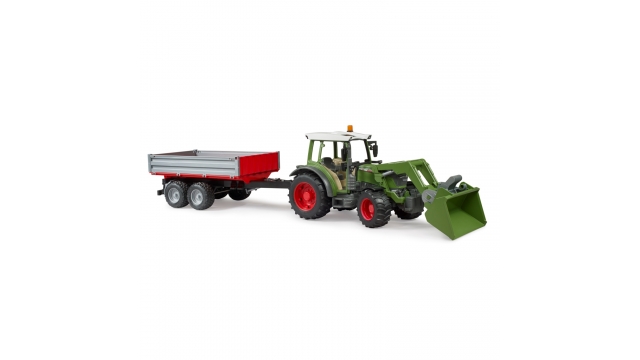 Bruder 02182 Fendt Vario 211 met Voorlader + Zijwandaanhanger