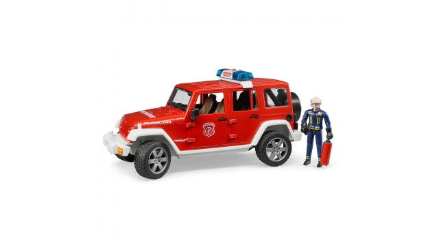 Bruder 2528 Wrangler Rubicon Brandweer Jeep + Figuur