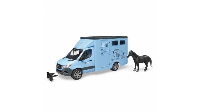 Bruder 02674 Mercedes Benz Diertransporter + Paard