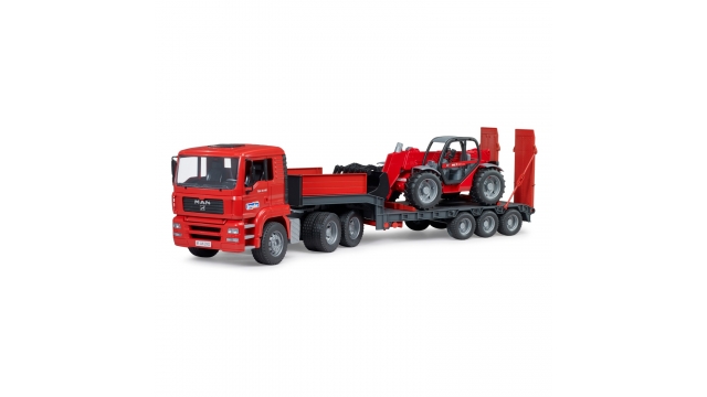 Bruder 02774 MAN TGA Dieplader met Manitou Telescooplader