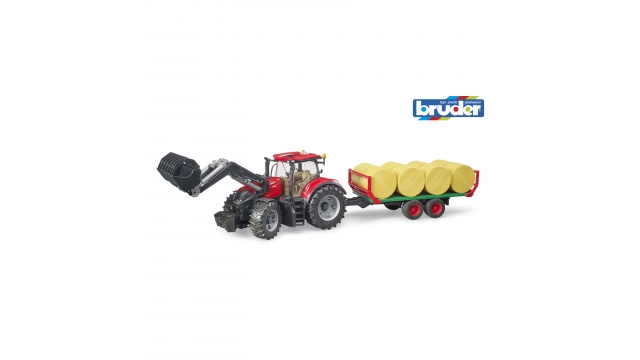 Bruder 03198 Case IH Optum 300CVX Tractor + Balenwagen 1:16