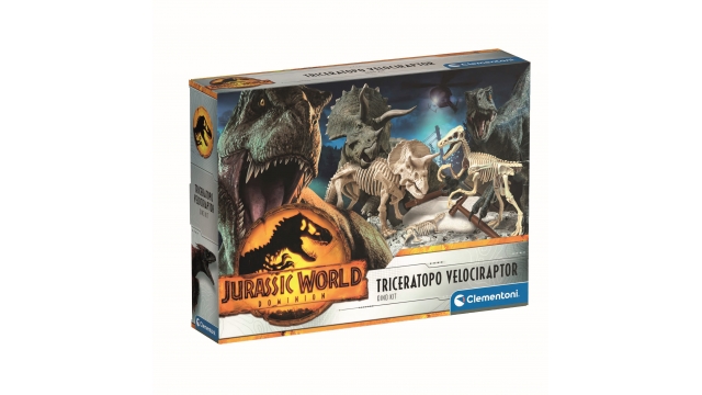 Clementoni Jurassic World Triceratop and Velociraptor Dig Kit