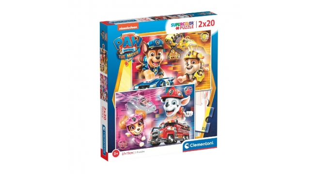 Clementoni Paw Patrol The Movie Puzzel 2x20 Stukjes