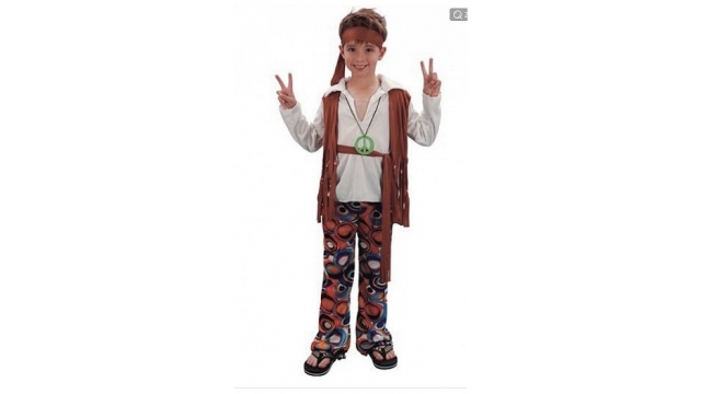 Clown Kinderkostuum Hippie Jongen 7-9 jaar