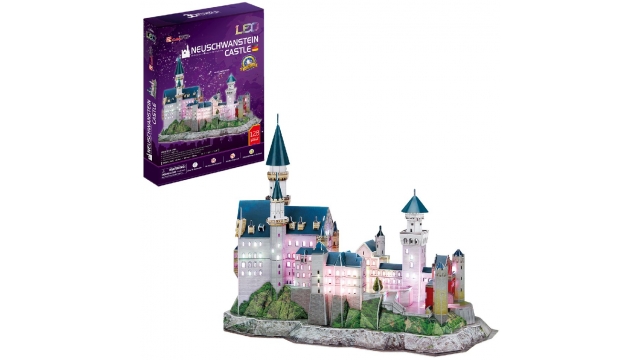 Cubic Fun 3D Puzzel Neuschwanstein Castle + LED Verlichting 128 Stukjes