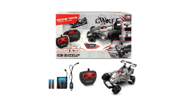 Dickie Toys RC G-Wolf Raceauto + Licht Zilver/Zwart