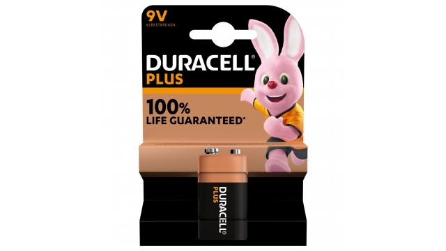 Duracell Alka Plus 100% 9v X1