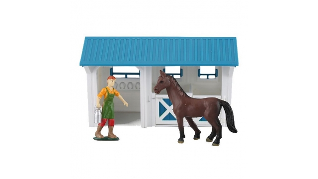 Dutch Farm Paardenstal met Figuur en Paard