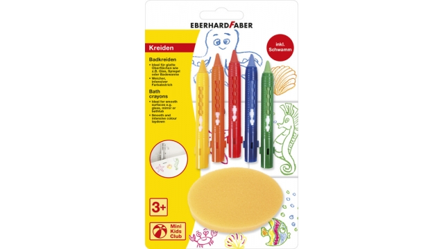 Eberhard Faber EF-524105 Badkrijtjes Met Spons 5 Stuks