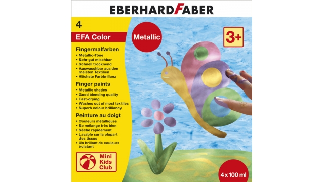 Eberhard Faber EF-578802 Vingerverfset EFA Metallic Set 4 X 100ml