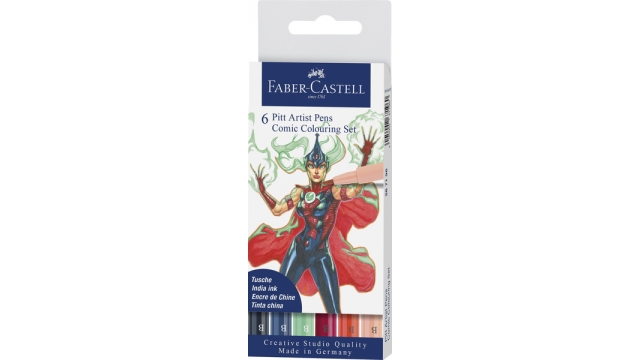 Faber Castell FC-267196 Tekenstift Faber-Castell Pitt Artist Pen Comic 6-delige Etui