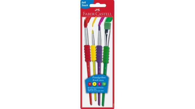 Faber Castell FC-481600 Penselenset Plastic 4 Stuks