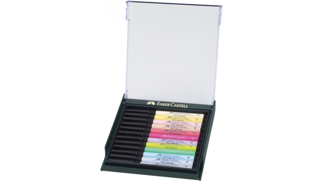 Faber Castell FC-267420 Tekenstift Faber-Castell Pitt Artist Pen Brush Set 12 Stuks Pastel