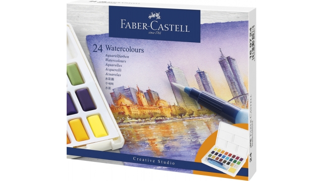 Faber Castell FC-169724 Waterverf Faber-Castell In Box Met 24 Kleuren