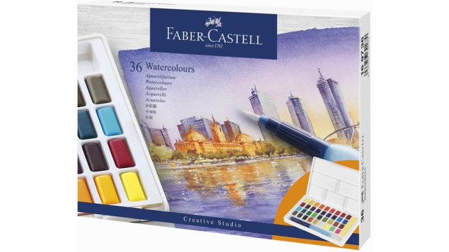 Faber Castell FC-169736 Waterverf Faber-Castell In Box Met 36 Kleuren