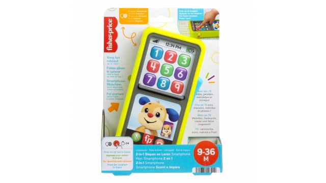 Fisher Price 2in1 Slepen en Leren Smartphone + Licht en Geluid