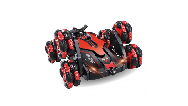 Gear2Play RC X-Rover 6-Wielige Stuntauto + Licht Zwart/Rood