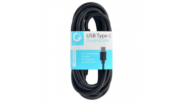 GrabNGo Gng Laad/datakabel Usb-c 2m Zw