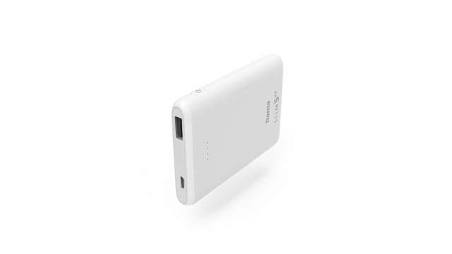 Hama Power Pack SLIM 5HD 5000mAh Uitgang: USB-A Wit