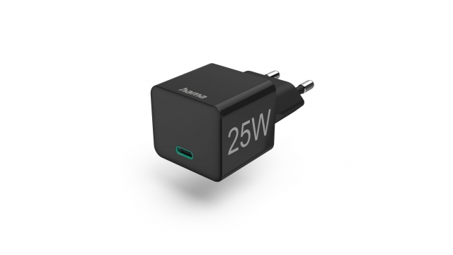 Hama Snellader USB-C PD/Qualcomm® Mini-oplader 25 W Zwart