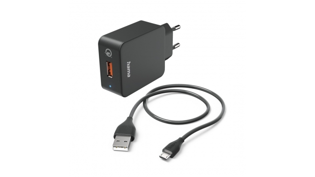 Hama Snellader Met Oplaadkabel Micro-USB Qualcomm® 19,5 W 1,5 M Zwart