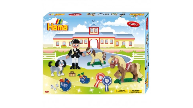 Hama Strijkkralen Paardenrijsschool 4000 Stuks Multicolor/Glitter