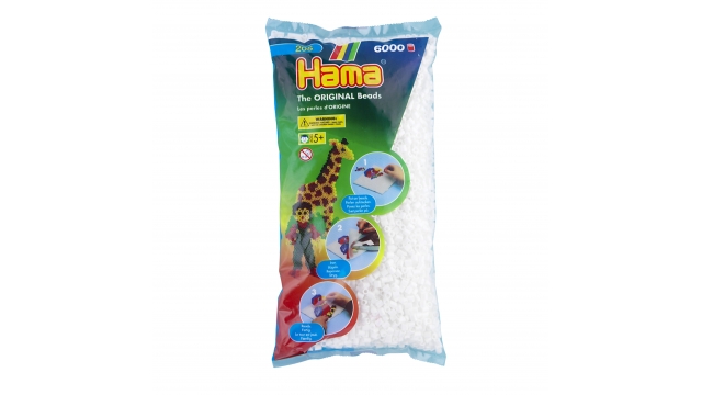 Hama Strijkkralen 6000 Stuks Wit