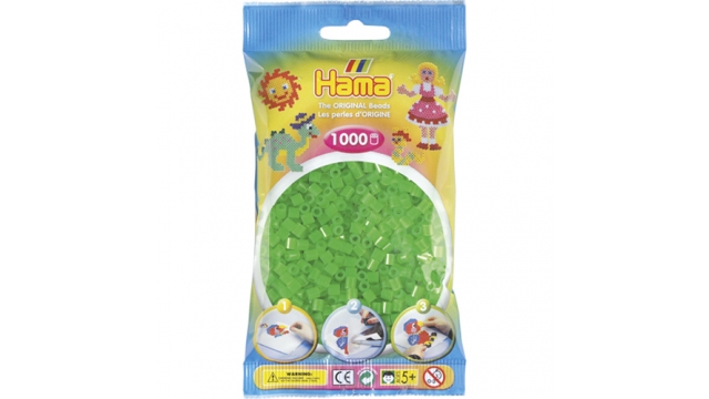 Hama Strijkkralen 1000 Stuks Groen Neon