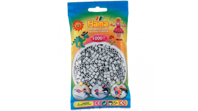 Hama Strijkkralen Licht Grijs 1000 Stuks