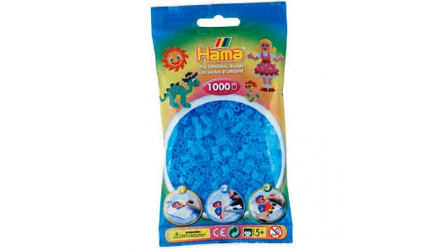 Hama Strijkkralen 1000 Blauw Transparant