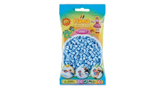 Hama Strijkkralen IJsblauw Pastel 1000 Stuks