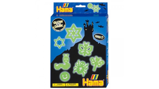 Hama 3414 Glow In Dark Strijkkralenset 1500 Stuks