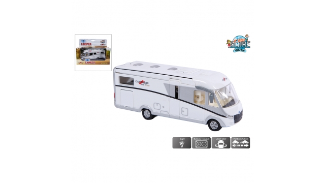 Kids Globe Traffic Pull-Back Carthago Camper met Licht