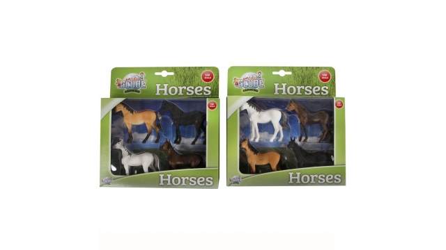 Kids Globe Farming Paardenset 4-delig 1:32