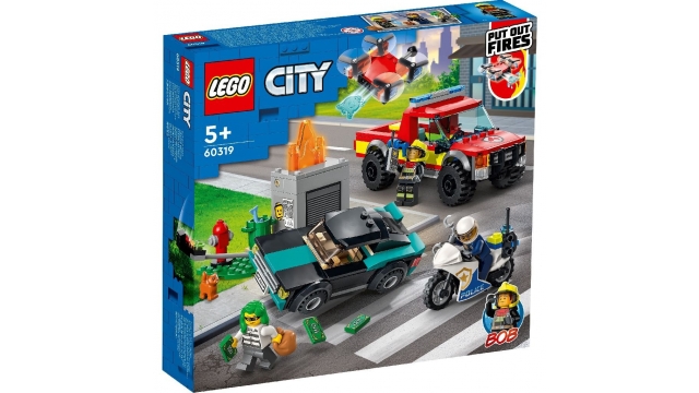 Lego City 60319 Brandweer en Politie Achtervolging